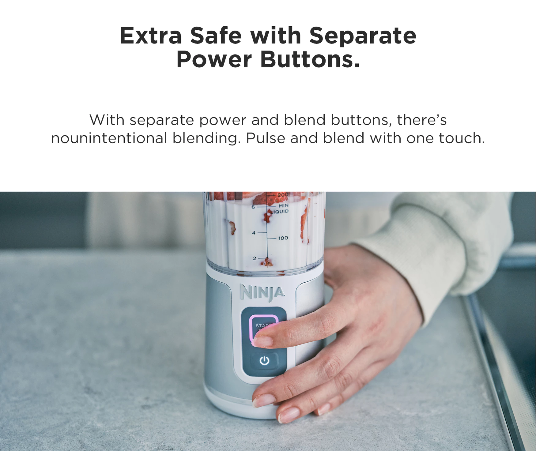 Ninja Blast Portable Blender, 530ml, Rechargeable with USB-C Cord, Crushes Ice, lightweight, BPA Free, Ninja BC151SM