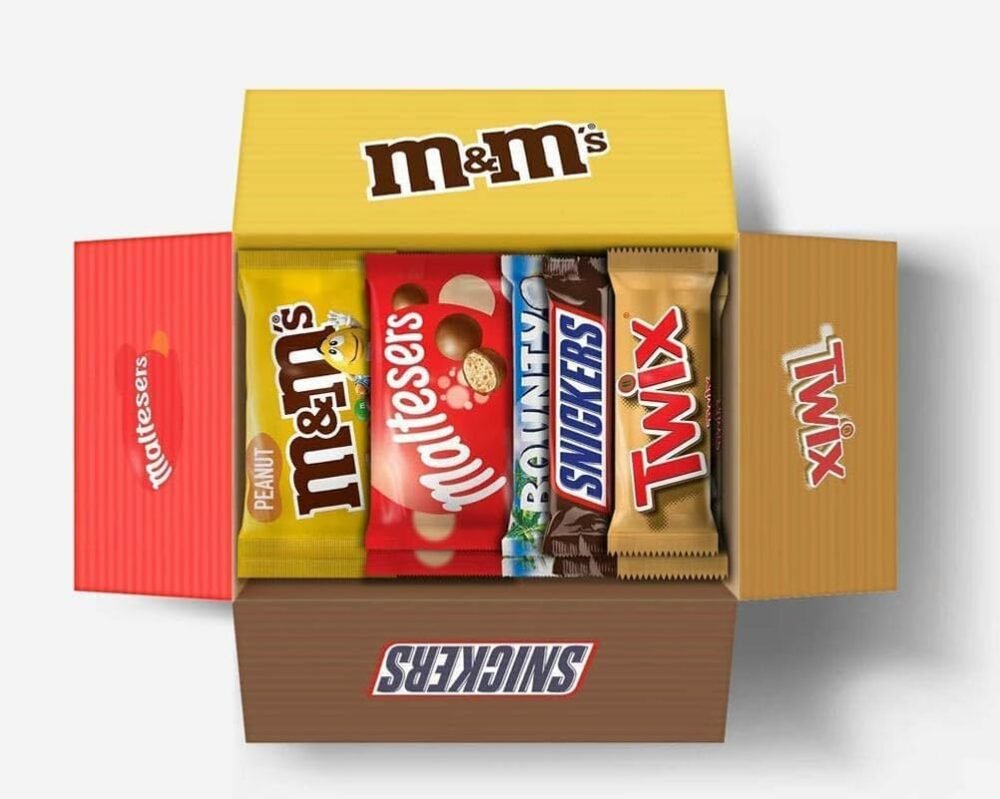 Mixed Bulk Chocolate Box, M&M's Peanuts, Snickers, Twix, Maltesers, Bounty, 1.4kg - Image 2