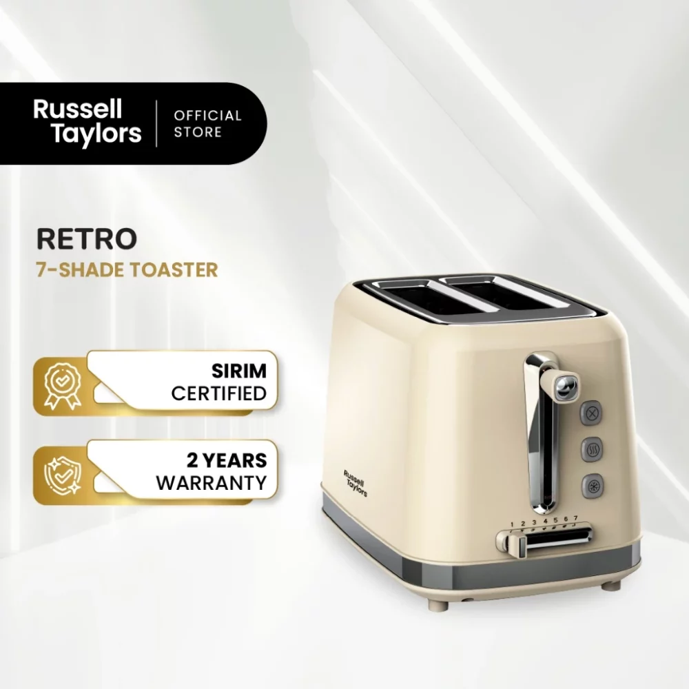 Russell Taylors Retro Toaster RT-10, 𝟳 𝗦𝗵𝗮𝗱𝗲 𝗦𝗲𝘁𝘁𝗶𝗻𝗴𝘀, 2 Years Warranty - Image 6