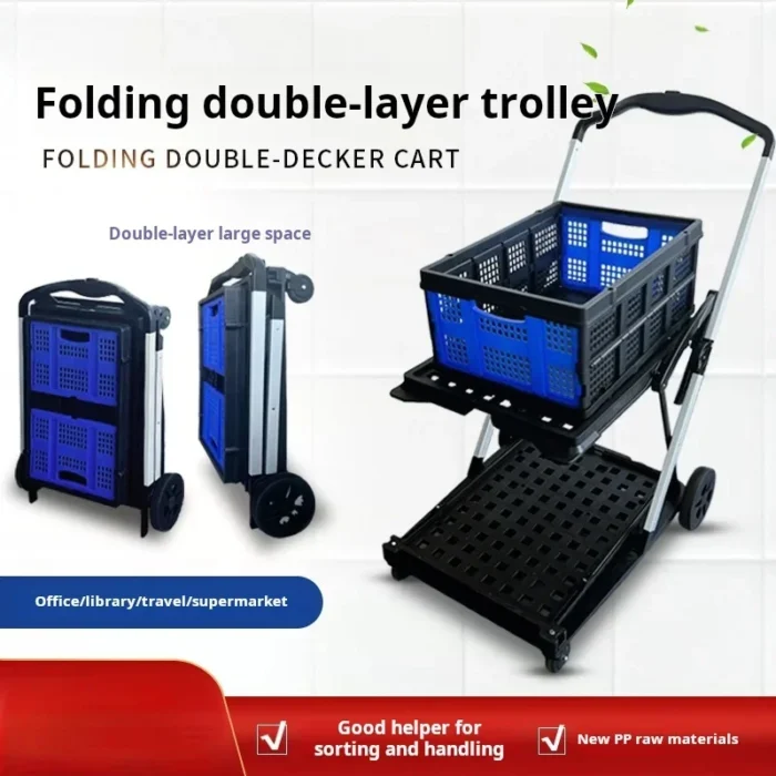 Multi-Purpose Foldable Cart | Supermarket, Pet, and Outdoor Use