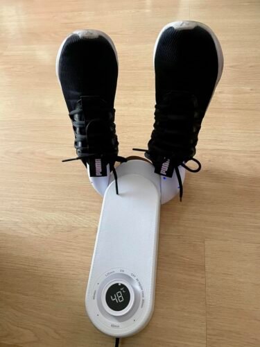 Shoe Dryer Glove Dryer. Dry Wet Shoes with 360°Heat Blower. Intelligent Shoes Dryer with Four Timer. Suitable for Sneaker. Glove. Boots. Ski Boot. Helmet. Folding and hanging Design photo review