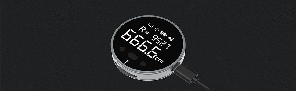 HomeMagician 324 Ft Electronic Digital Tape Measure with LCD Display Digital Ruler Rechargeable Small Smart Rolling Measuring Tool for Flat Curved Diameter Odd Shape Ideal Surprise for You